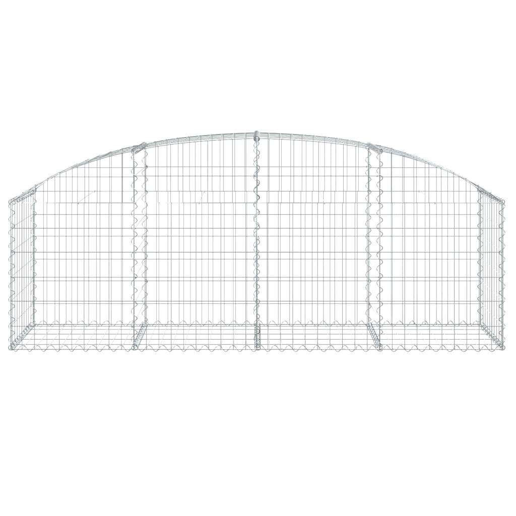vidaXL Συρματοκιβώτιο Τοξωτό 200x50x60/80εκ. από Γαλβανισμένο Χάλυβα