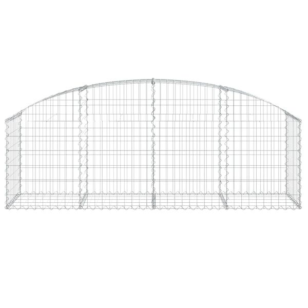 vidaXL Συρματοκιβώτιο Τοξωτό 200x50x60/80εκ. από Γαλβανισμένο Χάλυβα
