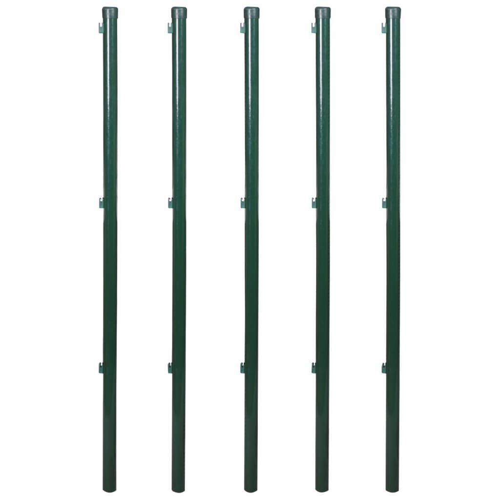 vidaXL Συρματόπλεγμα 1,25 x 15 μ. Ατσάλι + Στύλοι/Βάσεις