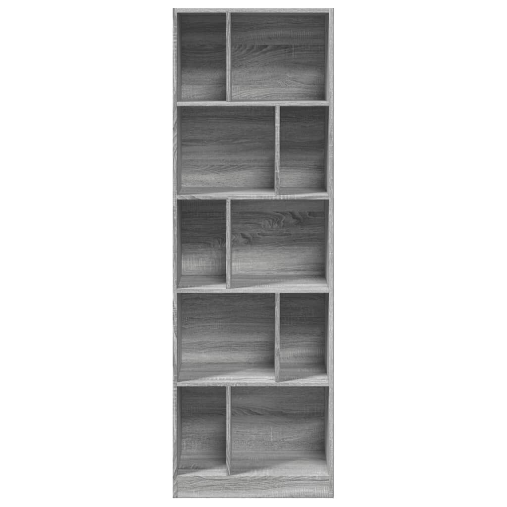 vidaXL Βιβλιοθήκη Γκρι Sonoma 57x28,5x174 εκ. από Επεξεργασμένο Ξύλο