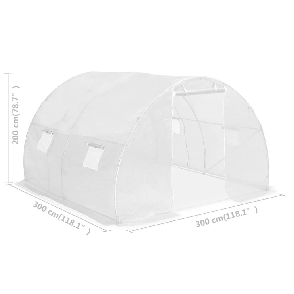 vidaXL Θερμοκήπιο 9 μ² 300 x 300 x 200 εκ.