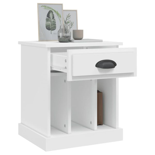 vidaXL Κομοδίνο Λευκό 43 x 36 x 50 εκ.