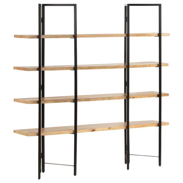 vidaXL Βιβλιοθήκη με 4 Επίπεδα 160 x 35 x 160 εκ. Μασίφ Ξύλο Μάνγκο
