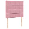 vidaXL Κρεβάτι Boxspring με Στρώμα Ροζ 120x200 εκ. Βελούδινο