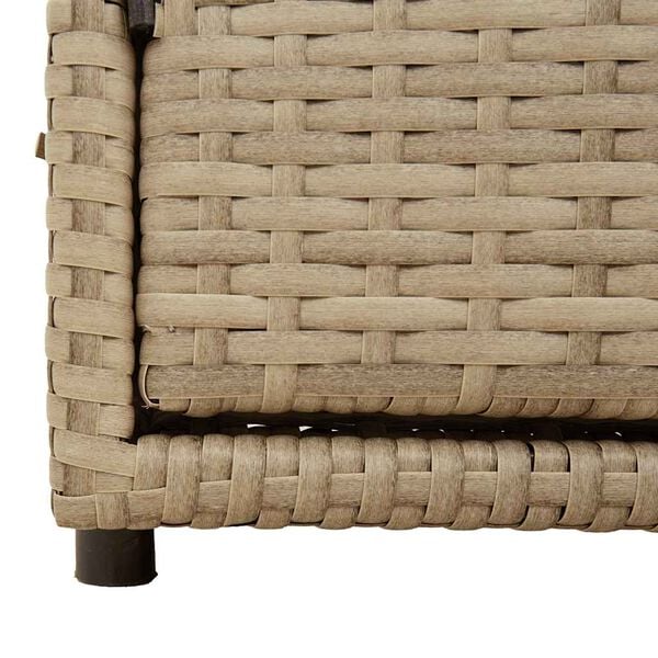 vidaXL Ντουλάπι Αποθήκευσης Κήπου Beige 110x55x60,5εκ. Συνθετικό Ρατάν