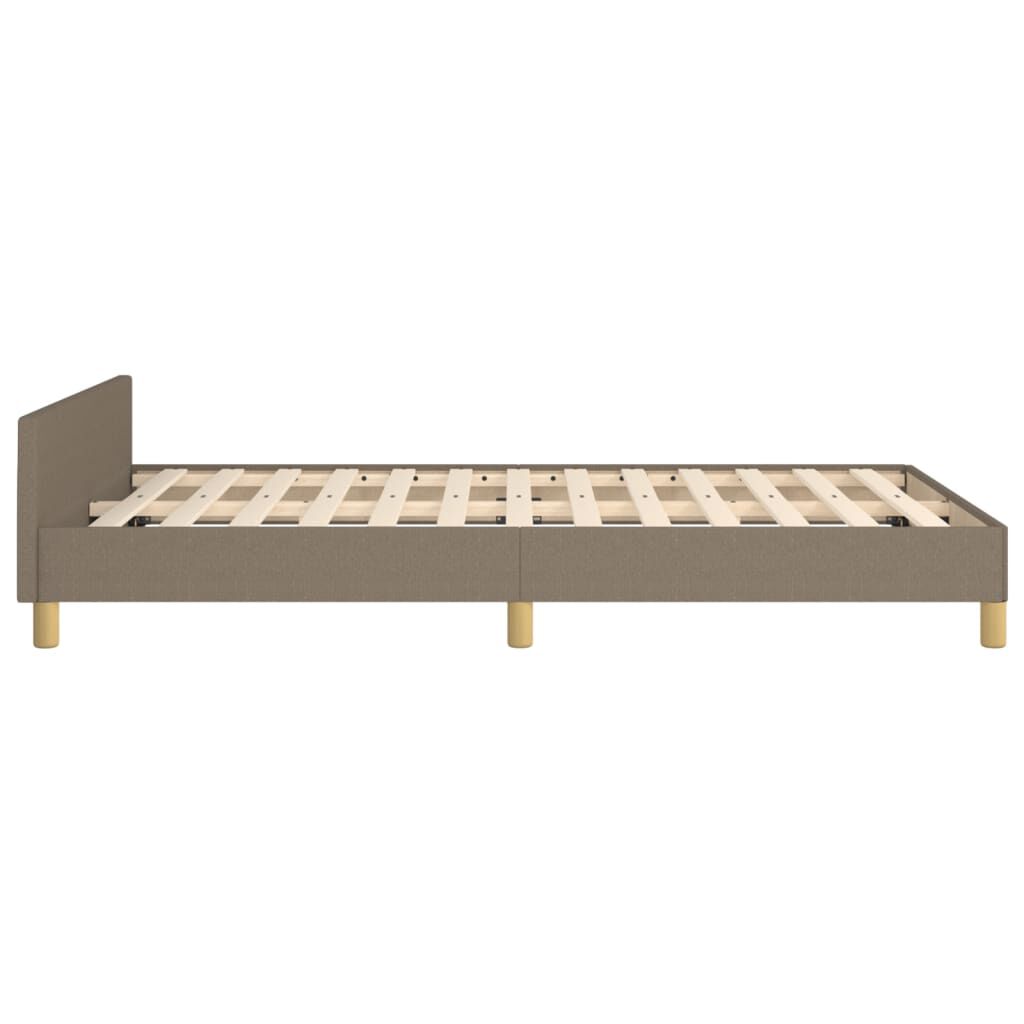 vidaXL Σκελετός Κρεβατιού Χωρίς Στρώμα Taupe 120x200 εκ. Υφασμάτινο