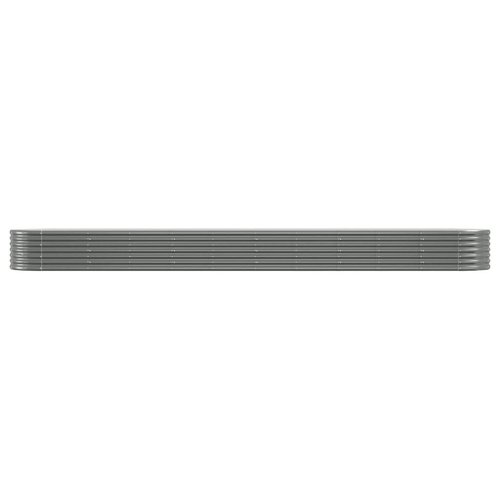 vidaXL Ζαρντινιέρα Γκρι 440x80x36 εκ. Ατσάλι με Ηλεκτρ. Βαφή Πούδρας