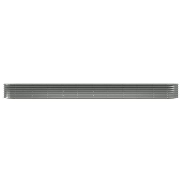 vidaXL Ζαρντινιέρα Γκρι 440x80x36 εκ. Ατσάλι με Ηλεκτρ. Βαφή Πούδρας