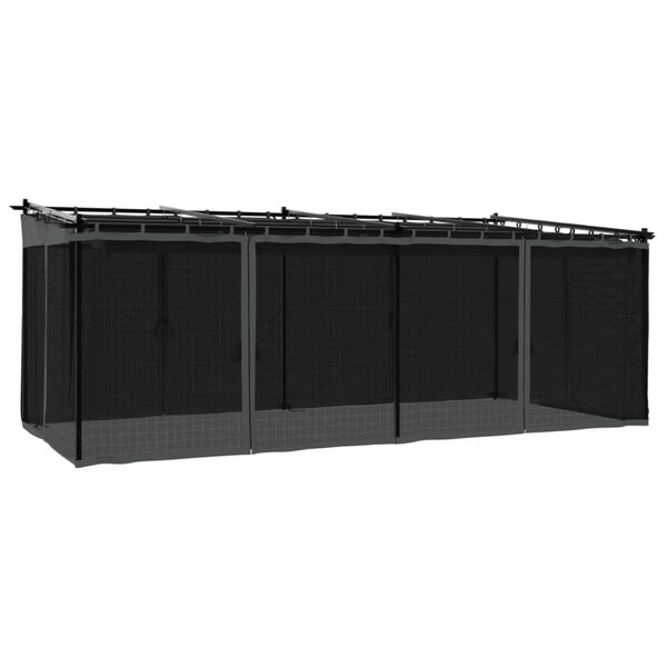 vidaXL Κιόσκι με Τοίχους από Δίχτυ Ανθρακί 6x3 μ. από Ατσάλι