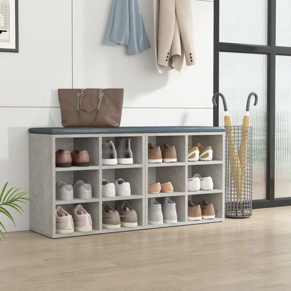 vidaXL Παπουτσοθήκες 2 τεμ. Γκρι σκυροδέματος 52,5 x 30 x 50 εκ.