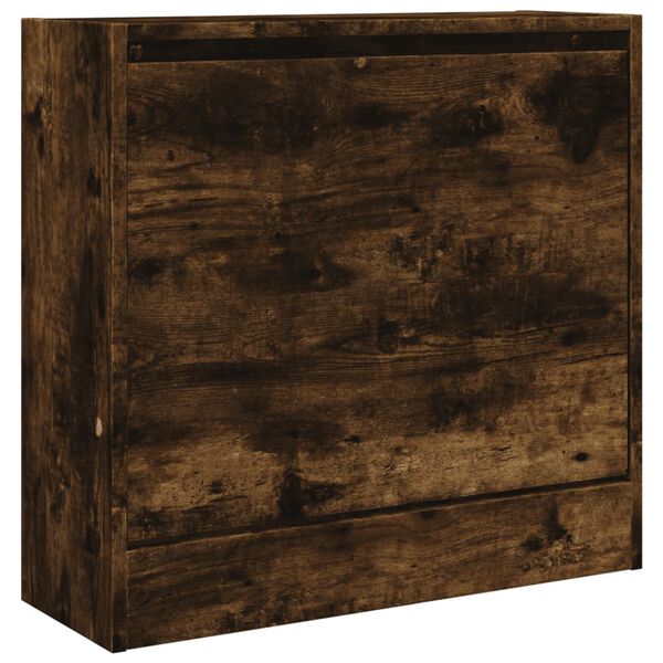 vidaXL Παπουτσοθήκη Καπνιστή Δρυς 60x21x57 εκ. από Επεξεργασμένο Ξύλο