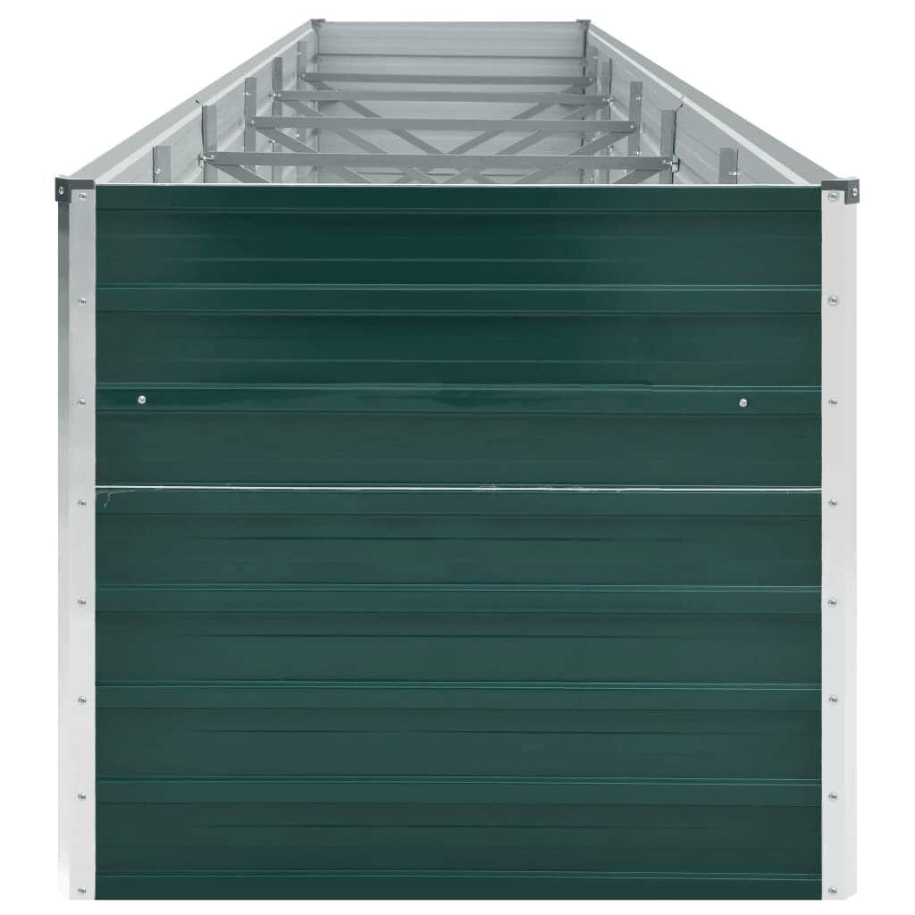 vidaXL Ζαρντινιέρα Υπερυψωμένη Πράσινη 480x80x77 εκ. Γαλβαν. Χάλυβας