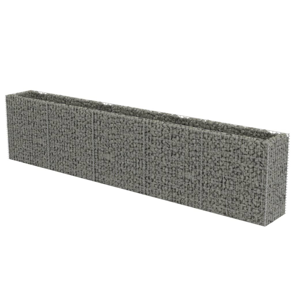 vidaXL Συρματοκιβώτιο-Γλάστρα Υπερυψωμένη 450x50x100 εκ. Γαλβ. Χάλυβας