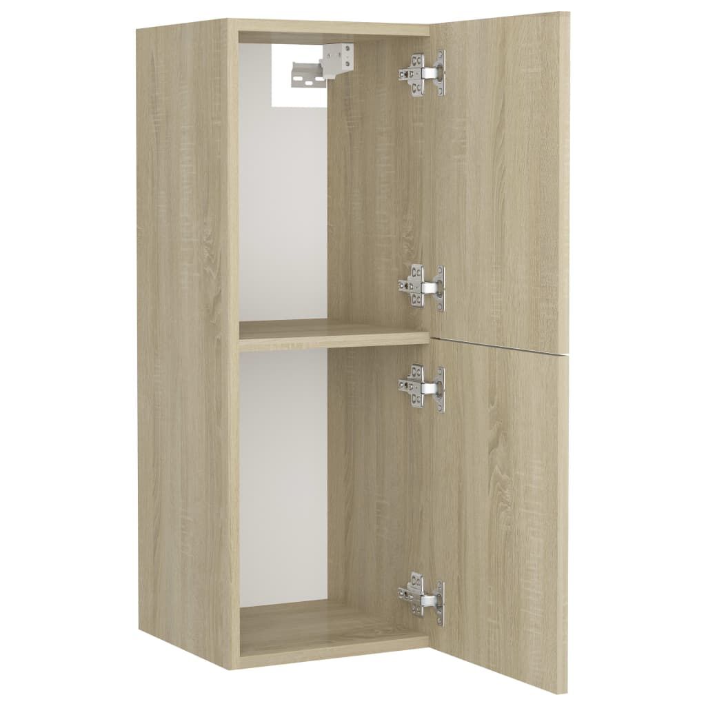 vidaXL Στήλη Μπάνιου Sonoma Δρυς 30 x 30 x 80 εκ. από Επεξ. Ξύλο
