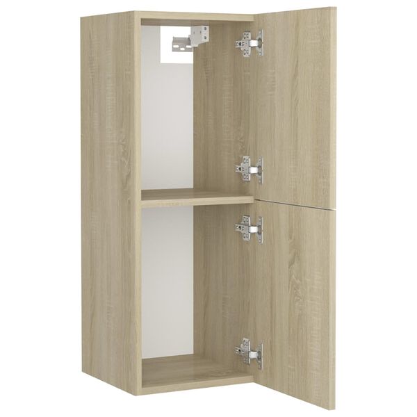 vidaXL Στήλη Μπάνιου Sonoma Δρυς 30 x 30 x 80 εκ. από Επεξ. Ξύλο