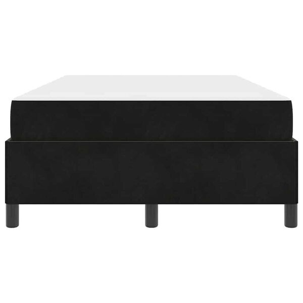 vidaXL Σκελετός Κρεβατιού Μαύρο και Λευκό 120 x 190 cm Βελούδο