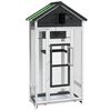 vidaXL Σπιτάκι Πουλιών Γκρι 91,5 x 53 x 170 εκ. από Μασίφ Ξύλο Πεύκου
