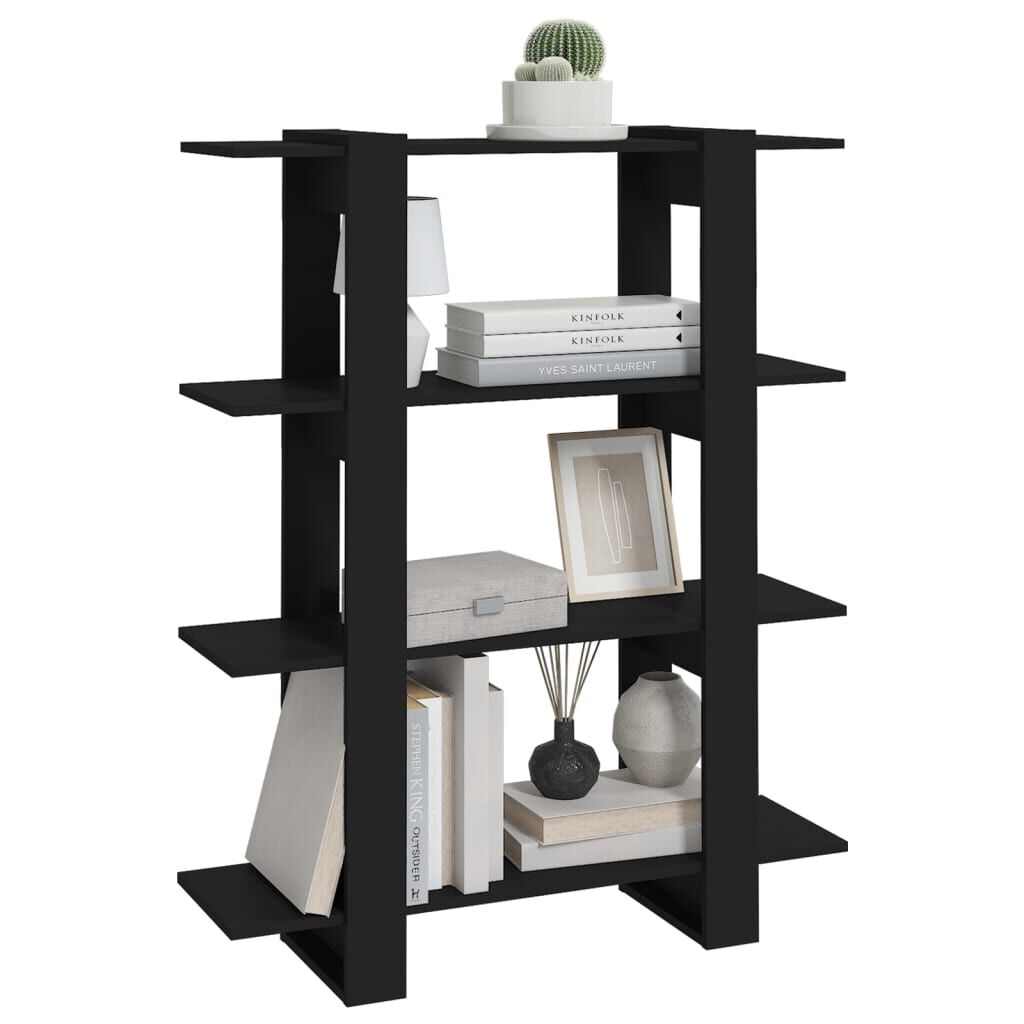 vidaXL Βιβλιοθήκη/Διαχωριστικό Χώρου Μαύρο 100 x 30 x 123,5 εκ.