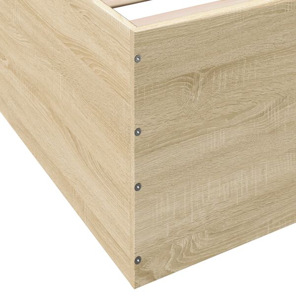 vidaXL Πλαίσιο Κρεβατιού Sonoma Δρυς 150x200 εκ. Επεξεργασμένο Ξύλο