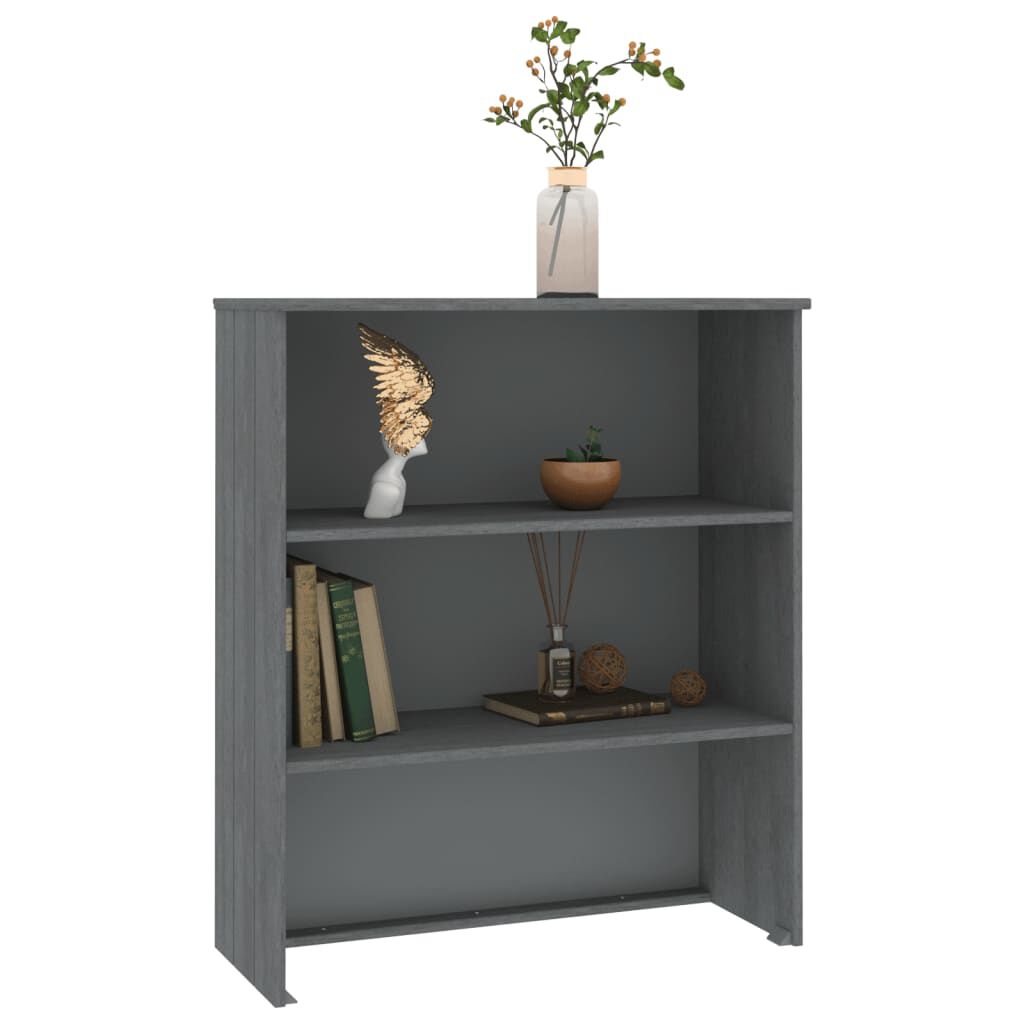 vidaXL Πάνω Μέρος Ντουλαπιού HAMAR Γκρι 85x35x100 εκ. Μασίφ Πεύκο