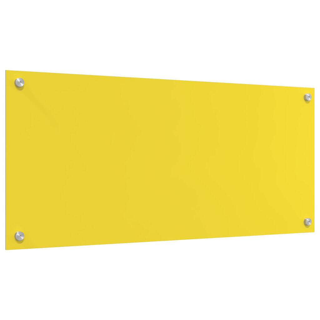vidaXL Πίσω τοίχος κουζίνας Κίτρινος 90x40x0.6 εκ Σκληρυμένο γυαλί