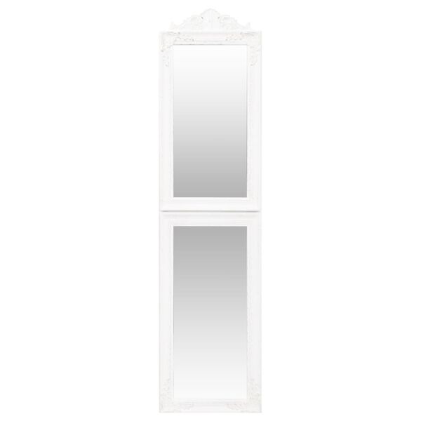 vidaXL Καθρέπτης Επιδαπέδιος Λευκός 40 x 160 εκ.