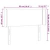 vidaXL Κεφαλάρι Κρεβατιού LED Σκούρο Γκρι 93x16x78/88 εκ. Υφασμάτινο