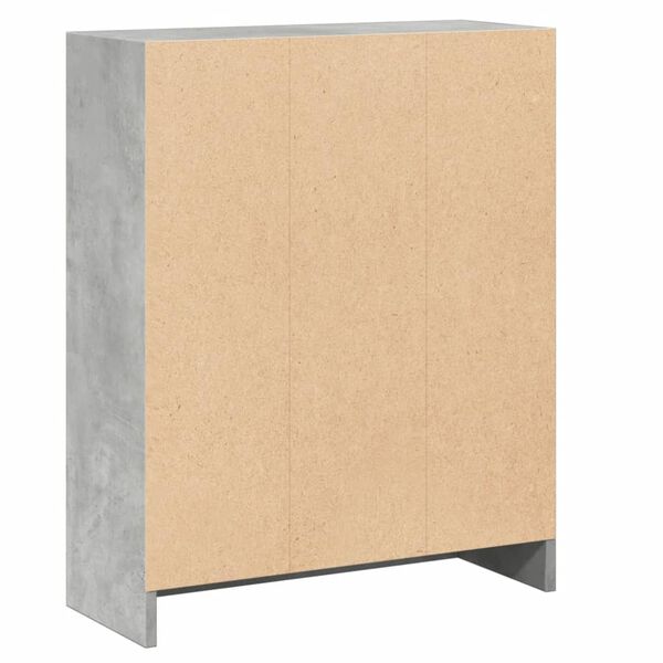 vidaXL Βιβλιοθήκη Γκρι Σκυροδέματος 60x24x76 εκ. Επεξεργασμένο Ξύλο