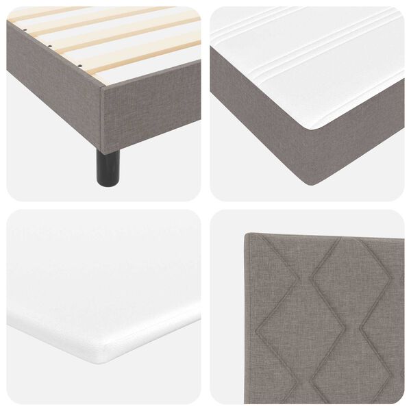 vidaXL Κρεβάτι Box Spring με στρώμα Ταούπ 80x200 εκ Fabric