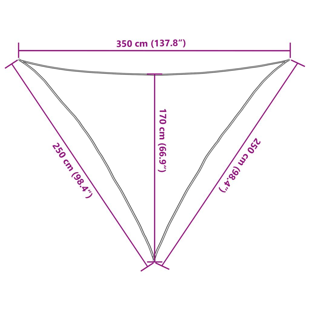 vidaXL Πανί Σκίασης Μπλε 2,5 x 2,5 x 3,5 μ. 160 γρ./μ² από HDPE