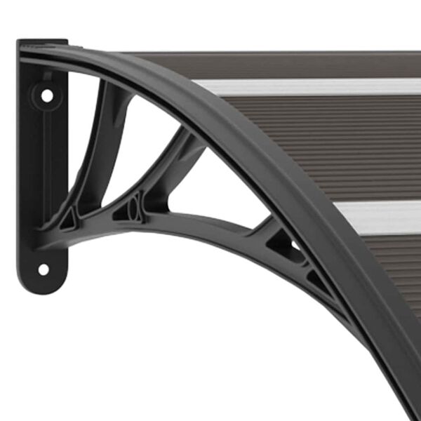 vidaXL Στέγαστρο Πόρτας Μαύρο 200 x 100 εκ. Πολυανθρακικό