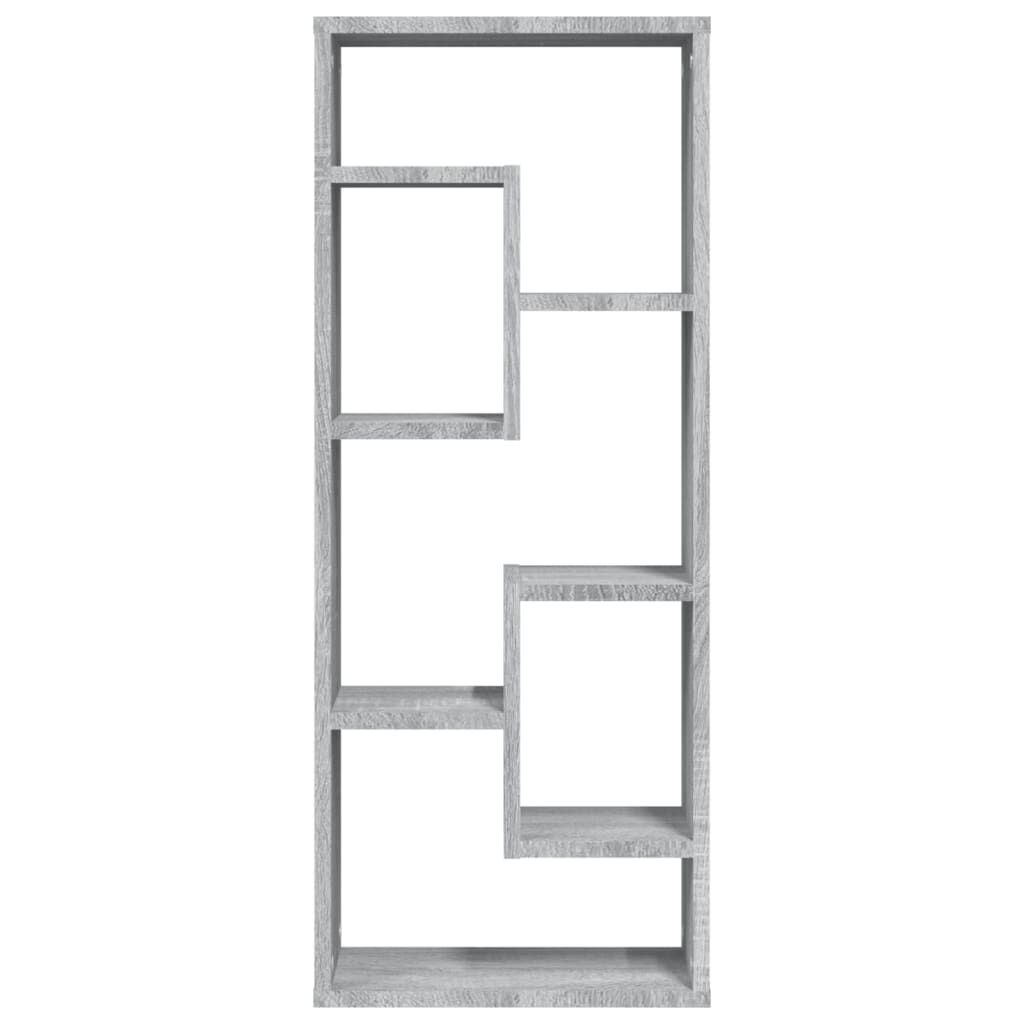 vidaXL Ραφιέρα Τοίχου Γκρι Sonoma 36x16x90εκ. Επεξεργασμένο Ξύλο