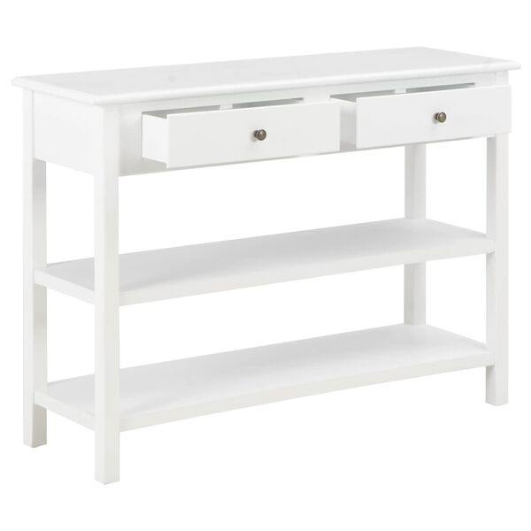 vidaXL Κονσόλα Λευκή 110 x 35 x 80 εκ. από MDF
