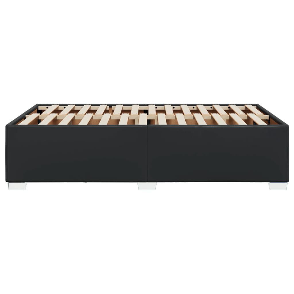 vidaXL Σκελετός Κρεβατιού Χωρίς Στρώμα Μαύρο 120x190 εκ.Συνθ. Δέρμα