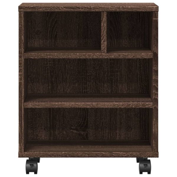 vidaXL Βάση Εκτυπωτή με Ρόδες Καφέ Δρυς 41 x 32 x 48 εκ.
