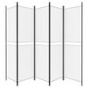 vidaXL Διαχωριστικό Δωματίου με 5 Πάνελ Λευκό 250x200 εκ. από Ύφασμα