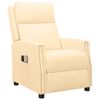 vidaXL Πολυθρόνα Μασάζ Ηλεκτρική Κρεμ από Συνθετικό Δέρμα