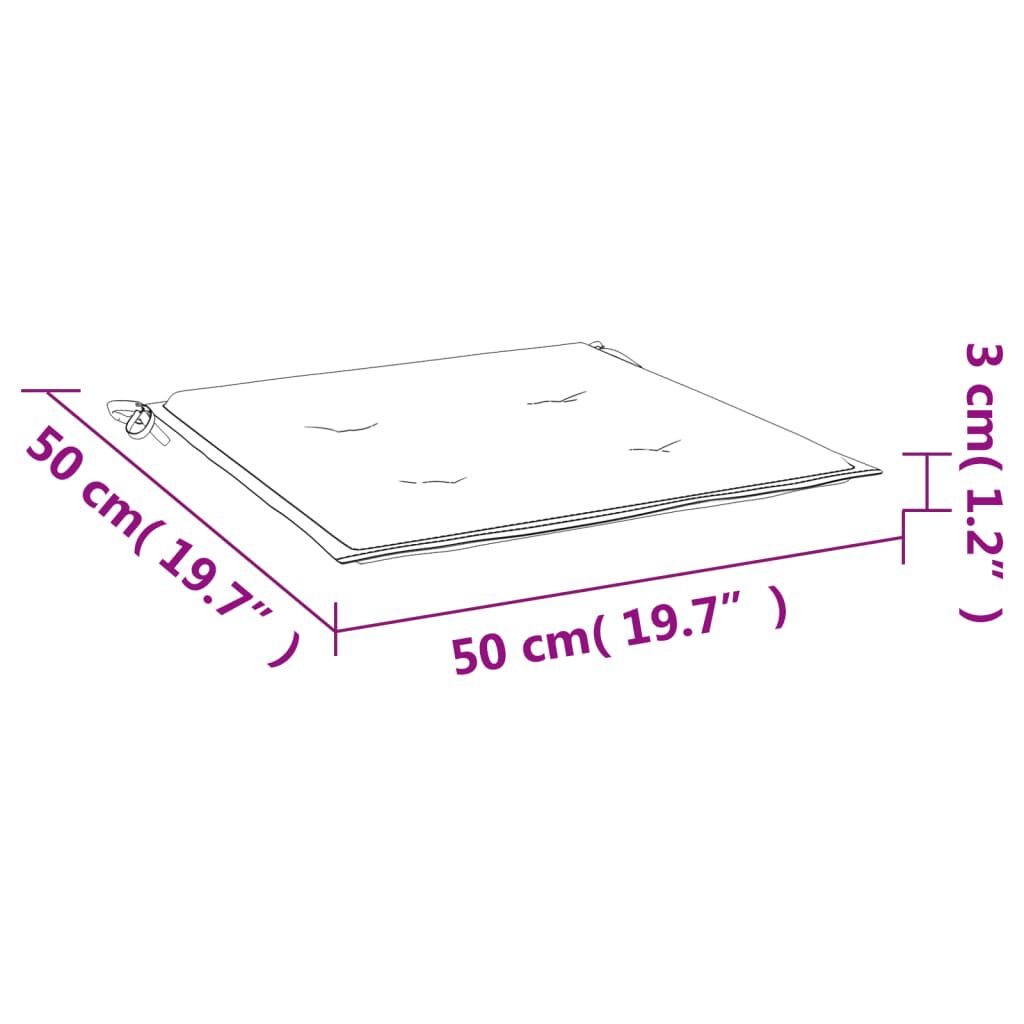vidaXL Μαξιλάρια Καρέκλας Κήπου 4 τεμ. Μπεζ 50x50x4 εκ. Ύφασμα Oxford
