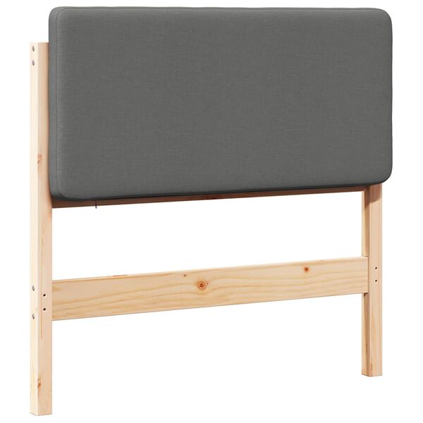 vidaXL Ταπετσαρισμένο κεφαλάρι με κεφαλάρι Καφέ και Ανοιχτό Γκρι 75 cm