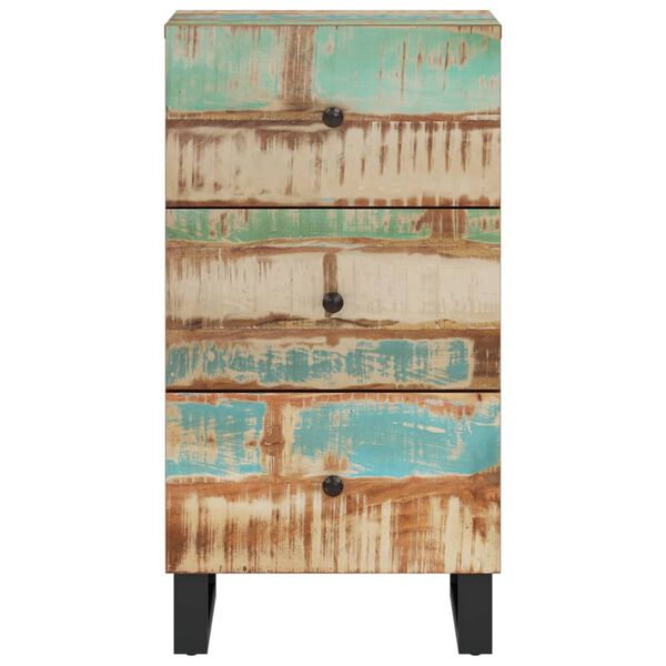 vidaXL Συρταριέρα με 3 Συρτάρια 40x33,5x75 εκ. από Μασίφ Ανακυκλ. Ξύλο