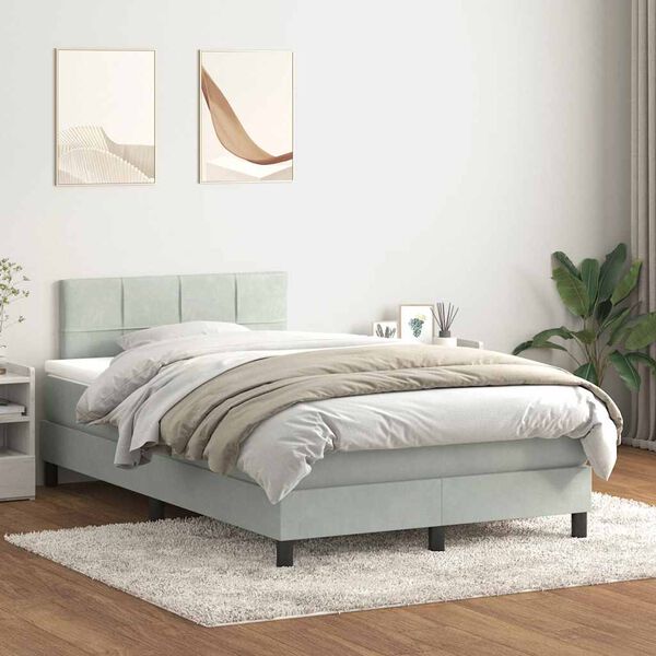 vidaXL &Kappa;&rho;&epsilon;&beta;ά&tau;&iota; Boxspring &mu;&epsilon; &Sigma;&tau;&rho;ώ&mu;&alpha; &Alpha;&nu;&omicron;&iota;&chi;&tau;ό &Gamma;&kappa;&rho;&iota; 120x220 &epsilon;&kappa;. &Beta;&epsilon;&lambda;&omicron;ύ&delta;&iota;&nu;&omicron;