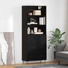 vidaXL Highboard &mu;&epsilon; &sigma;&upsilon;&rho;&tau;ά&rho;&iota; 2 pcs &Mu;&alpha;ύ&rho;&eta; &Omicron;&xi;&upsilon;ά &Epsilon;&pi;&epsilon;&xi;&epsilon;&rho;&gamma;&alpha;&sigma;&mu;έ&nu;&omicron; &xi;ύ&lambda;&omicron;