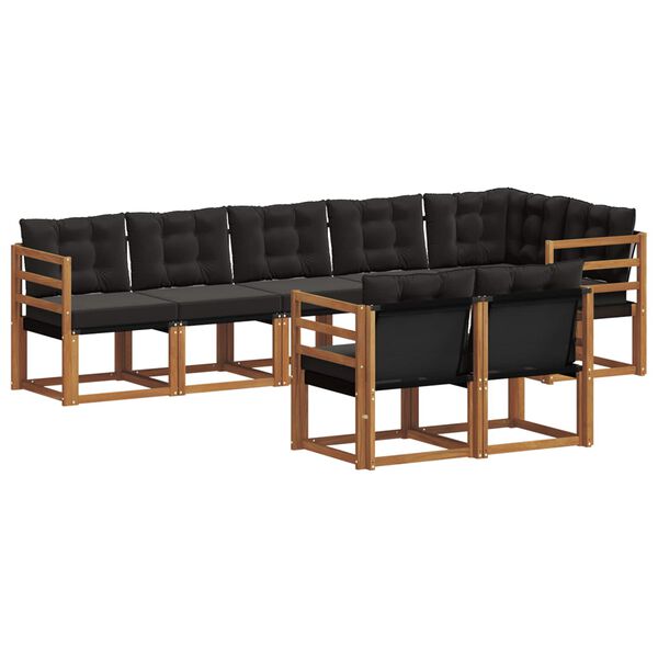 vidaXL &Sigma;&epsilon;&iota;&rho;ά &Kappa;&alpha;&nu;&alpha;&pi;έ &Epsilon;&xi;&omega;&tau;&epsilon;&rho;&iota;&kappa;&omicron;ύ &mu;&epsilon; &mu;&alpha;&xi;&iota;&lambda;ά&rho;&iota; 8 pcs &Phi;&upsilon;&sigma;&iota;&kappa;ό &kappa;&alpha;&iota; &Mu;&alpha;ύ&rho;&omicron;