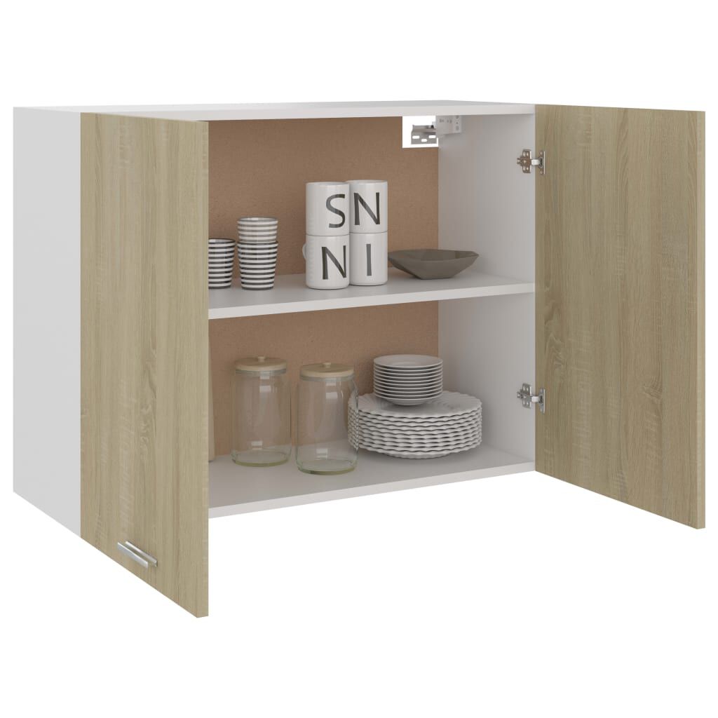 vidaXL Ντουλάπι Κρεμαστό Sonoma Δρυς 80 x 31 x 60 εκ. από Επεξ. Ξύλο
