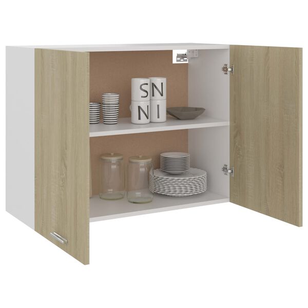 vidaXL Ντουλάπι Κρεμαστό Sonoma Δρυς 80 x 31 x 60 εκ. από Επεξ. Ξύλο