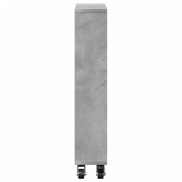 vidaXL Τρόλεϊ Αποθήκευσης Στενό Γκρι Σκυρ. 48x13x68 εκ. Επεξ. Ξύλο
