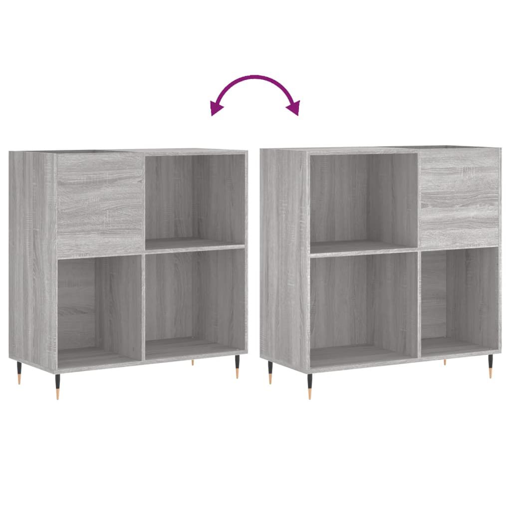 vidaXL Δισκοθήκη Γκρι Sonoma 84,5 x 38 x 89 εκ. από Επεξεργασμένο Ξύλο