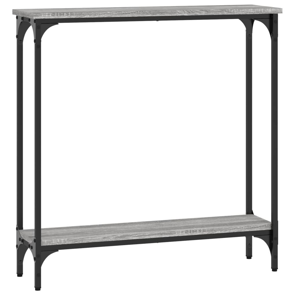 vidaXL Τραπέζι Κονσόλα Γκρι Sonoma 75x22,5x75 εκ. Επεξεργασμένο Ξύλο