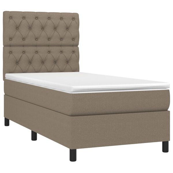 vidaXL &Kappa;&rho;&epsilon;&beta;ά&tau;&iota; Boxspring &mu;&epsilon; &Sigma;&tau;&rho;ώ&mu;&alpha; Taupe 80x200 &epsilon;&kappa;. &Upsilon;&phi;&alpha;&sigma;&mu;ά&tau;&iota;&nu;&omicron;