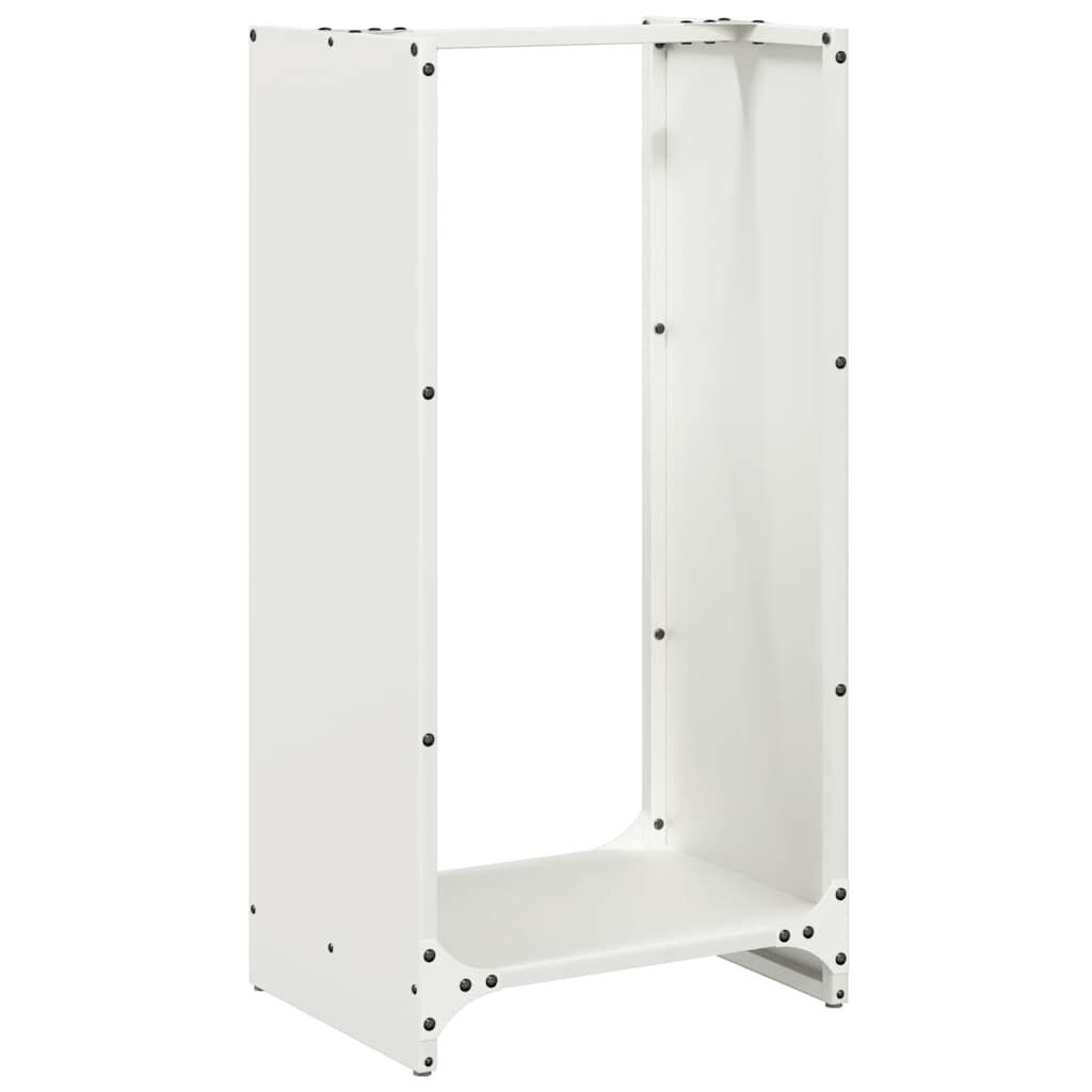 vidaXL Ράφι Καυσόξυλων Λευκό 40x30x80 εκ. Χάλυβας ψυχρής έλασης